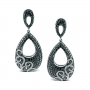 Black and white diamond earrings